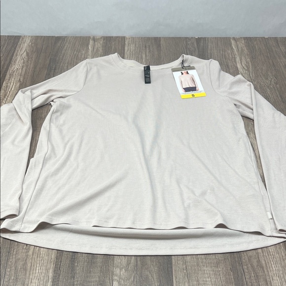 Mondetta Tops - Mondetta Women's Long Sleeve Crewneck Top - Light Taupe